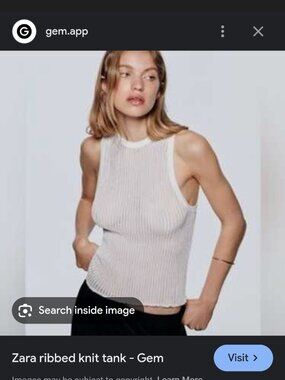 Zara Ribbet Slim Tank